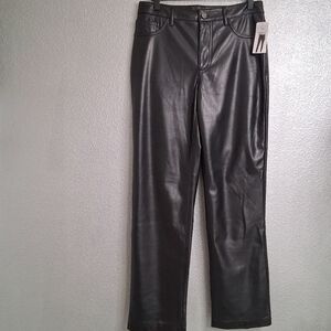 NWT Joie Faux Leather Black Pants   Size 4
